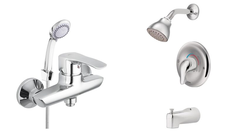 European and American showers